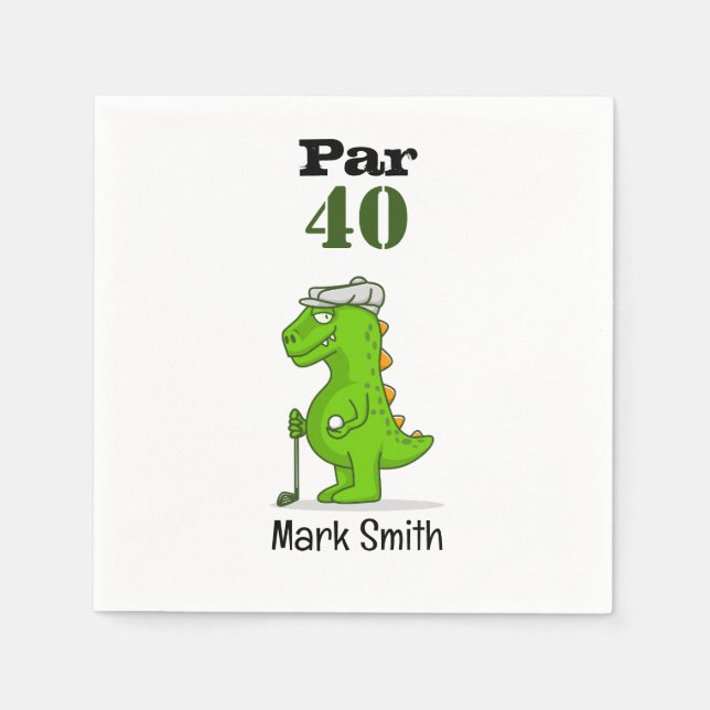 Golf 40th Birthday Par tee thirty party   Napkin (Front)