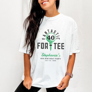 Golf 40th Birthday Party Fantastic For-Tee White T-Shirt