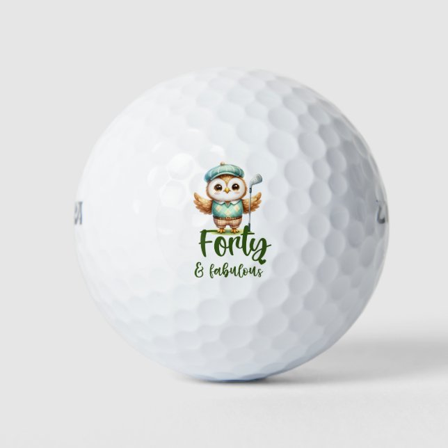 Golf  40th birthday party golfer birthday golf balls (Front)
