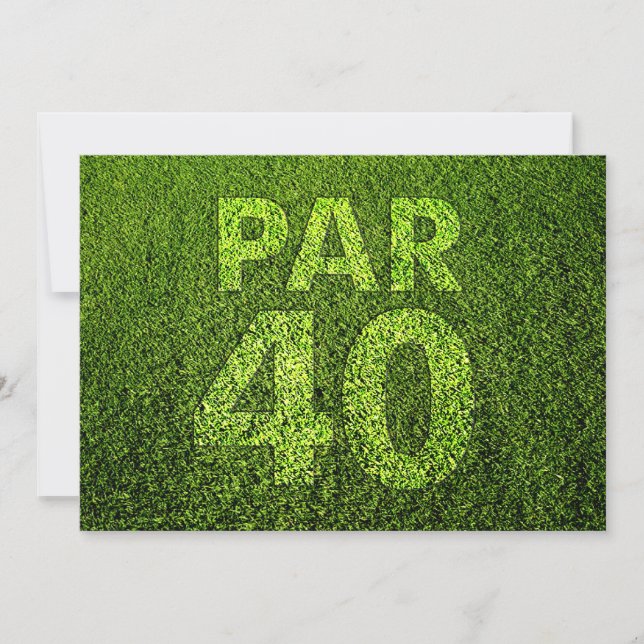 Golf 40th Birthday Party Invitation (Front)