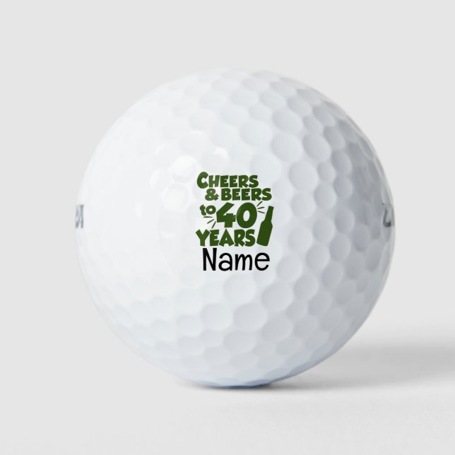 Golf 40th Birthday theme to  golfer  Golf Balls (Front)