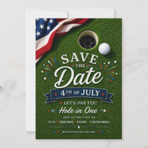 Golf 4th July Independence Day for American golfer Save The Date