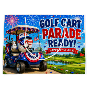 Golf 4th July Independence Day Large Gift Bag