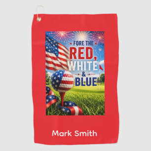 Golf 4th July Independence Day  Towel