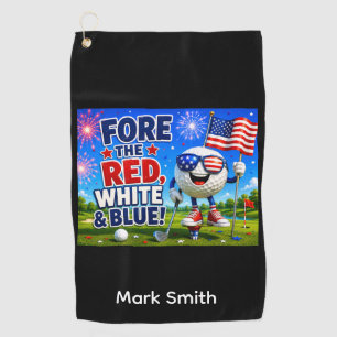 Golf 4th July Independence Day Towel