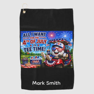 Golf 4th July Independence Day Towel