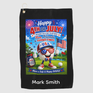 Golf 4th July Independence Day Towel