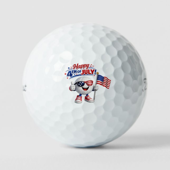 Golf 4th July Independence Day with flag Balls (Front)