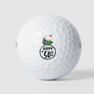 golf 50th Birthday for golfer with beer Balls