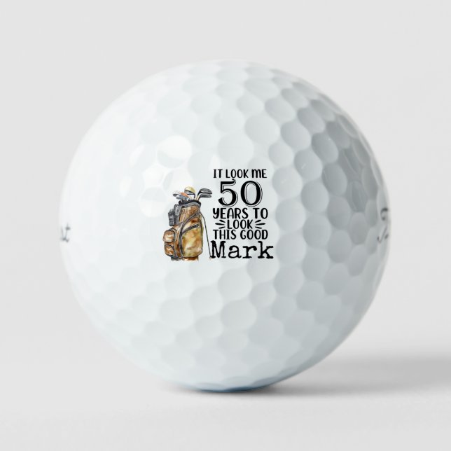 Golf 50th Birthday Par tee thirty party for golfer Golf Balls (Front)