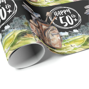 Golf 50th Birthday to golfer Wrapping Paper