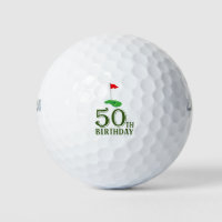 Golf 50th Birthday to You with Golf Flag