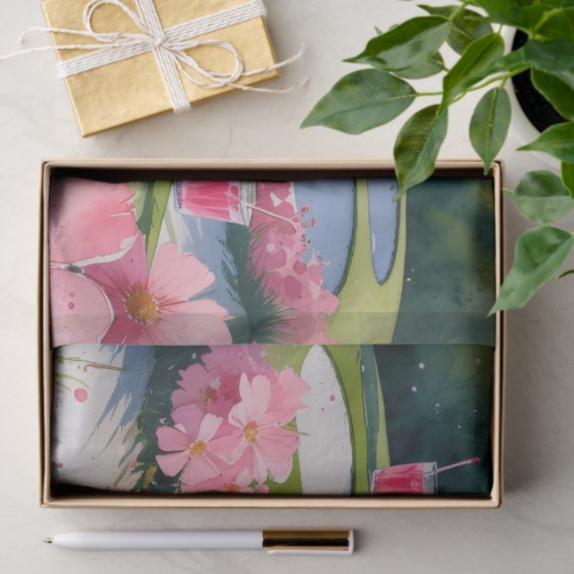 Golf 50th Birthday with Number for Golfer Tissue Paper (Gift)