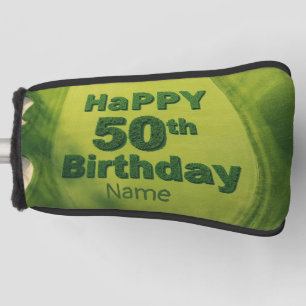 Golf 50th Golf birthday o putting green for golfer Head Cover