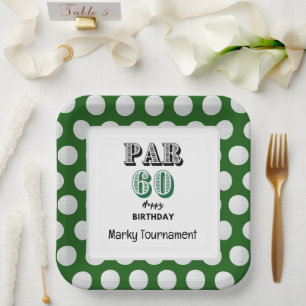 Golf 60th Birthday for Golfer Paper Plate