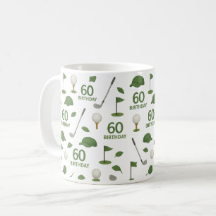 Golf 60th Birthday for Golfer with ball and tee Coffee Mug