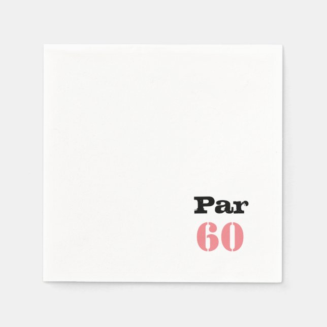 Golf 60th Birthday  for woman golfer Napkin (Front)