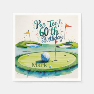 Golf 60th Birthday Par tee Golfer Party Napkin