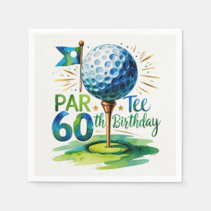 Golf 60th Birthday Par tee Party for golfer Napkin