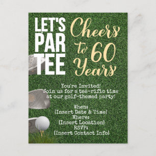 Golf 60th Birthday Party for Golfer  Postcard