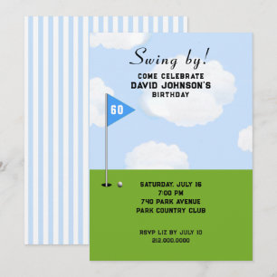 Golf 60th Birthday Party Invitation