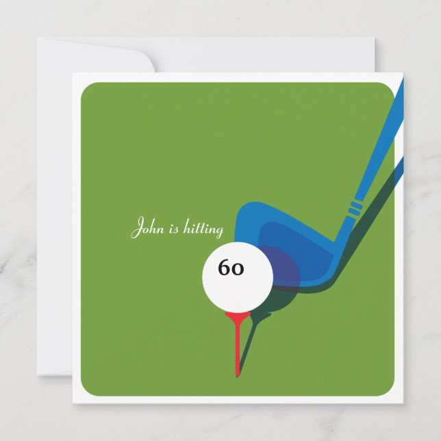Golf 60th Birthday - Still Swinging! Invitation (Front)