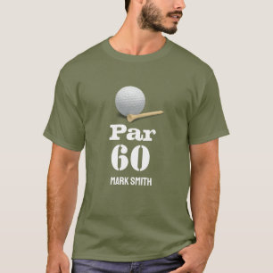 Golf 60th Birthday with Ball on Green for golfer  T-Shirt
