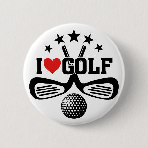 Golf 6 Cm Round Badge