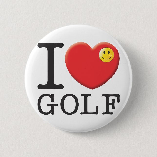 Golf 6 Cm Round Badge (Front)