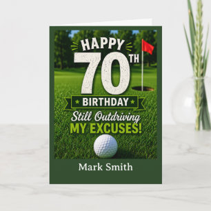 Golf 70th Birthday Card for Golfer on the Green