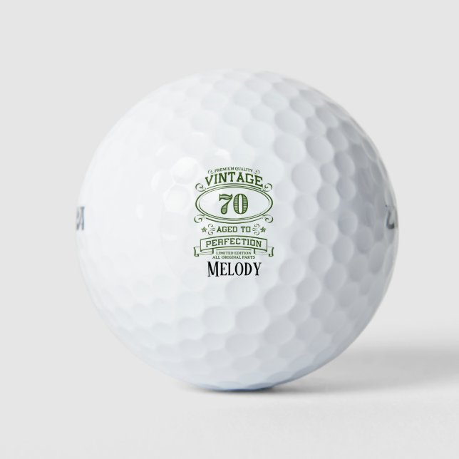 Golf 70th Birthday for golfer Golf Balls (Front)