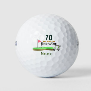 Golf 70th Birthday for golfer with golf flag Golf Golf Balls