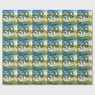 Golf 70th Birthday for golfer Wrapping Paper