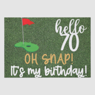 Golf 70th Birthday gifts for golfer Tissue Paper