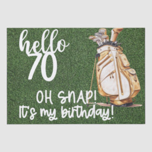 Golf 70th Birthday gifts for golfer Tissue Paper