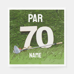 Golf 70th Birthday Par seventy for golfer Napkin