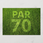 Golf 70th Birthday Party Invitation<br><div class="desc">A fun golf-themed birthday party invitation for the special golf guru guy on his 70th birthday. "Par 70" on the front "Par Tee" on the back. Its good to be on the right side of the green. Personalise it by adding the honoree's name and invite your whole Round Robin. Just...</div>