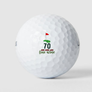 Golf 70th Birthday to You with Golf Flag  Golf Balls