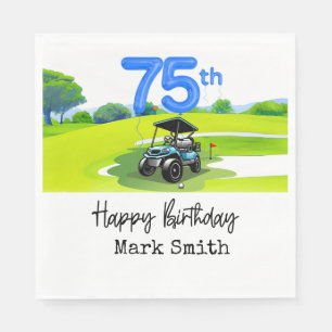Golf 75th Birthday to Golfer Napkin