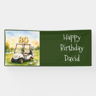 Golf 80th Birthday Anniversary to golfer  Banner