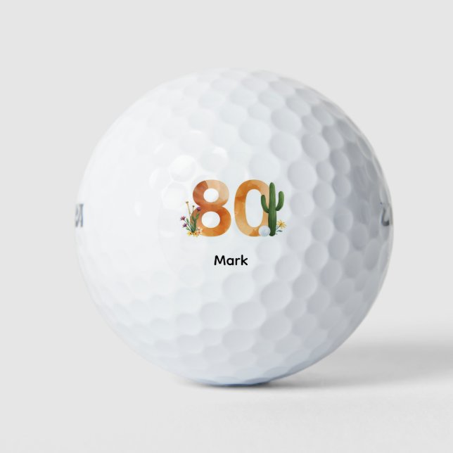 Golf 80th  Birthday  Arizona themed Balls (Front)