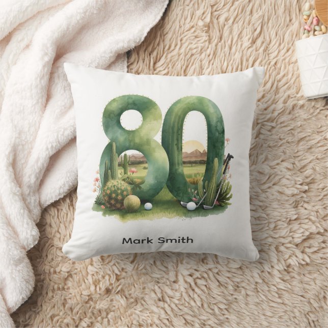 Golf 80th Birthday at Arizona Cushion (Blanket)
