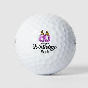 Golf 80th Birthday for Golfer  Balls