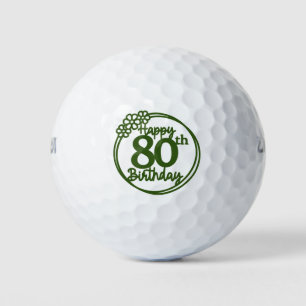 Golf 80th Birthday for golfer Golf Balls