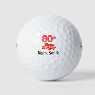 Golf 80th Birthday for golfer Golf Balls
