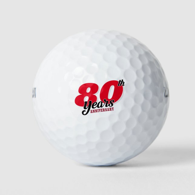 Golf 80th Birthday for golfer Golf Balls (Front)