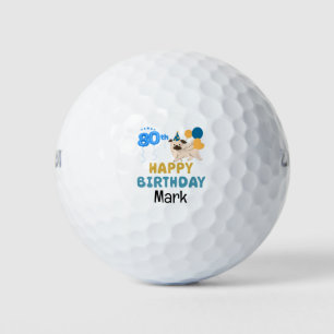 Golf 80th Birthday for Golfer Golf Balls