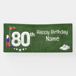 Golf 80th Birthday gifts for golfer Banner