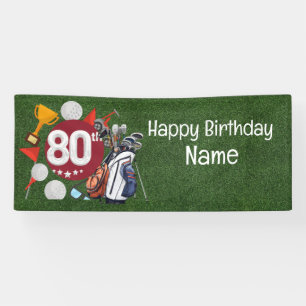 Golf 80th Birthday gifts for golfer Banner
