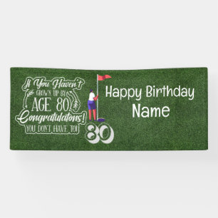 Golf 80th Birthday gifts for golfer Banner